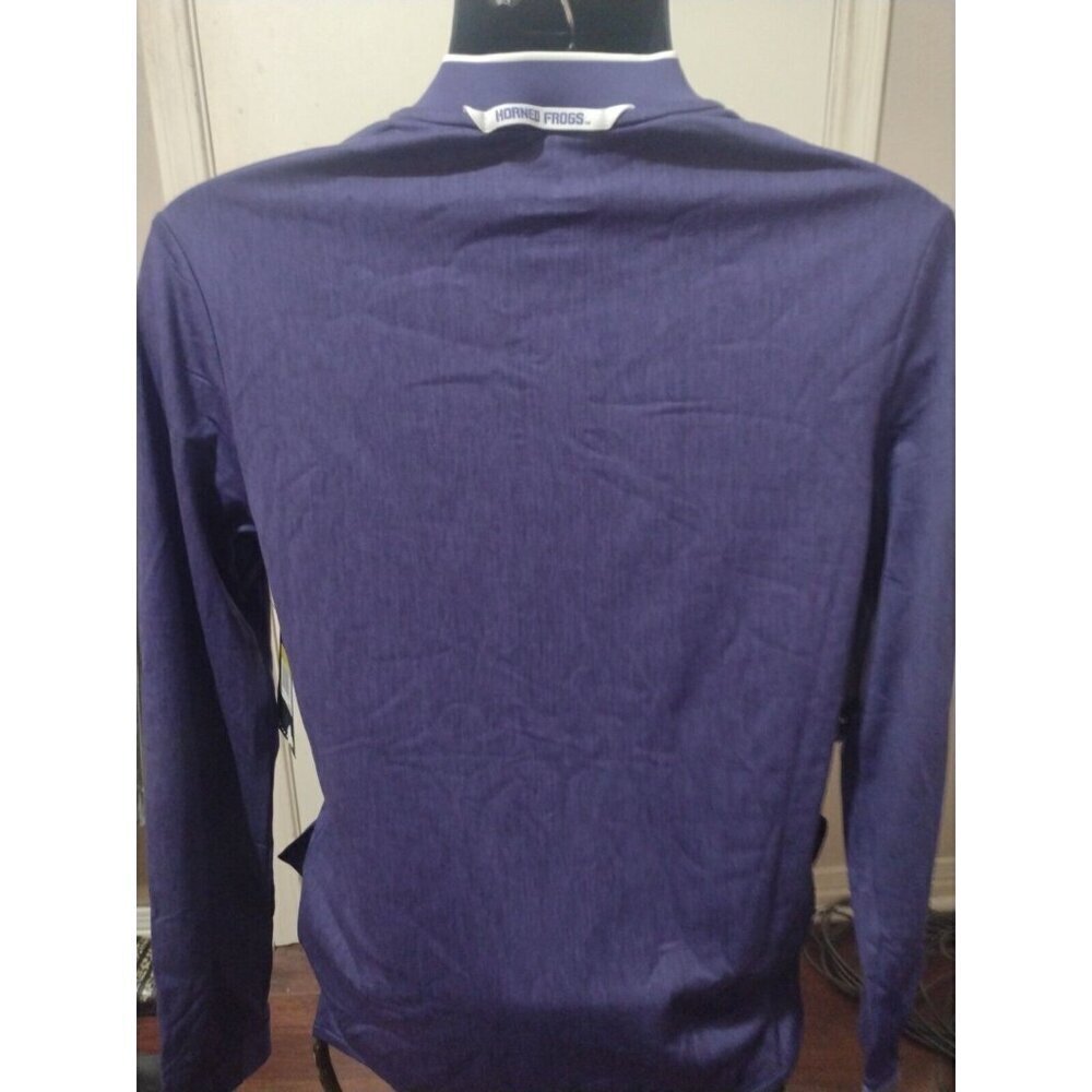 NEW Men's Nike TCU Horn Frogs 1/4 Zip Pullover Sweatshirt Small S Purple NWT - Picture 8 of 14